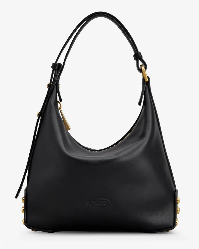 TOD'S Mini Bag Metal Dots Leather Shoulder Bag -  - gender_Woman Black