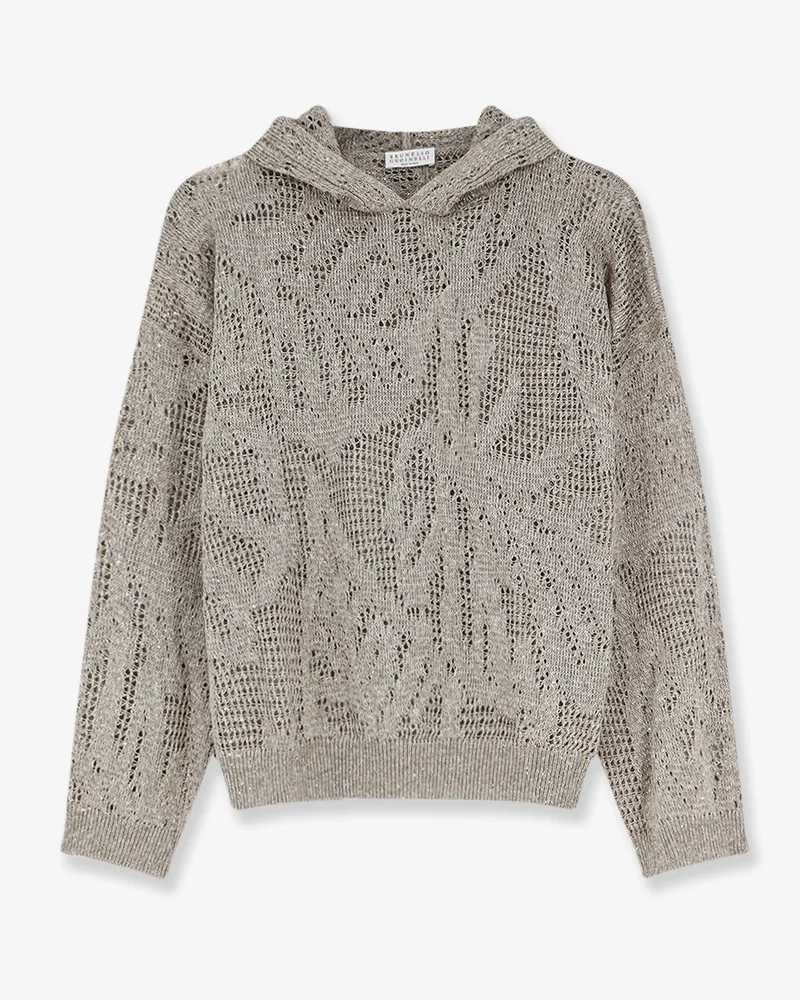 Brunello Cucinelli Linen and cotton blend sweater -  - gender_Woman Grey