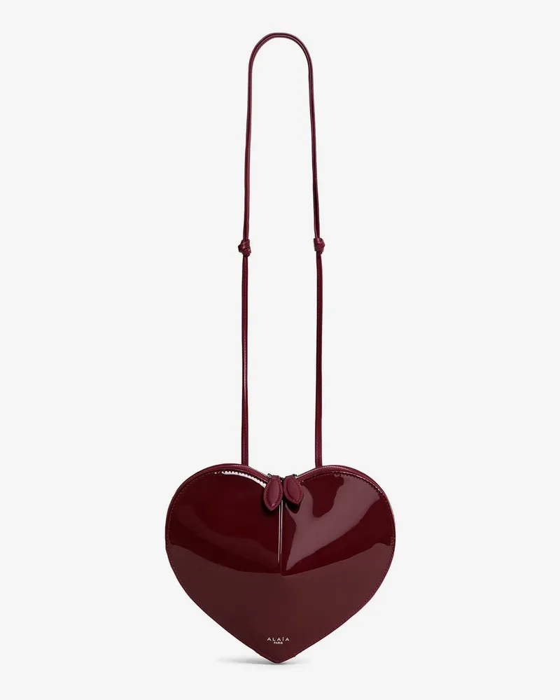 Alaïa Le Coeur patent leather crossbody bag -  - gender_Woman Red