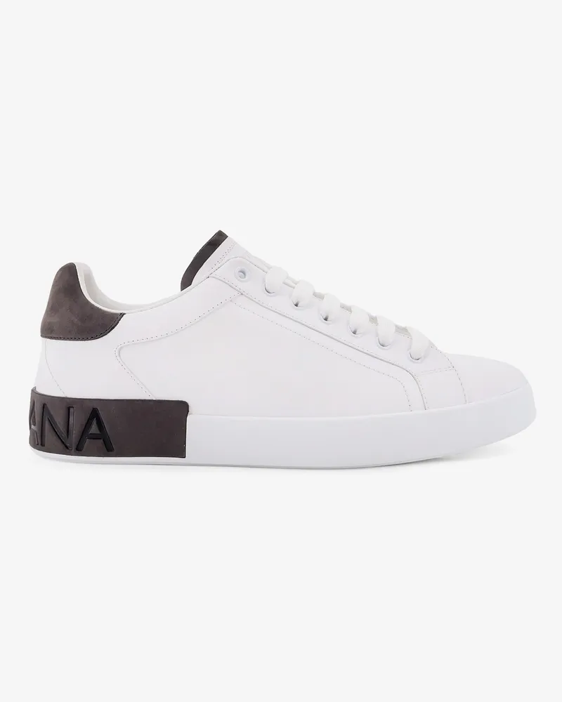 Dolce & Gabbana Low-top leather sneakers -  - gender_Man White