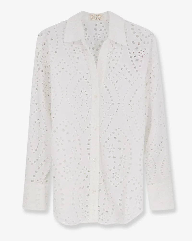 MC2 Saint Barth Cristal broderie anglaise embroidery shirt -  - gender_Woman White