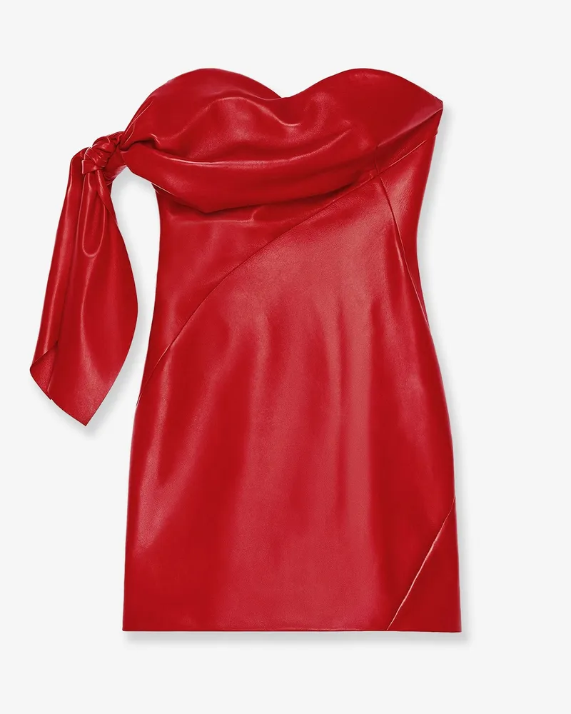 Givenchy Leather bustier dress with bow detail -  - gender_Woman Red