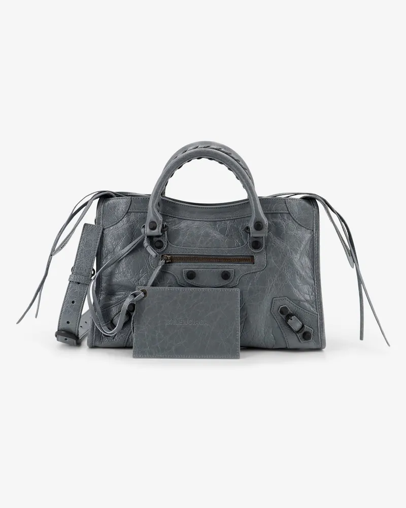 Balenciaga Le City Bag S leather crossbody bag -  - gender_Woman Grey