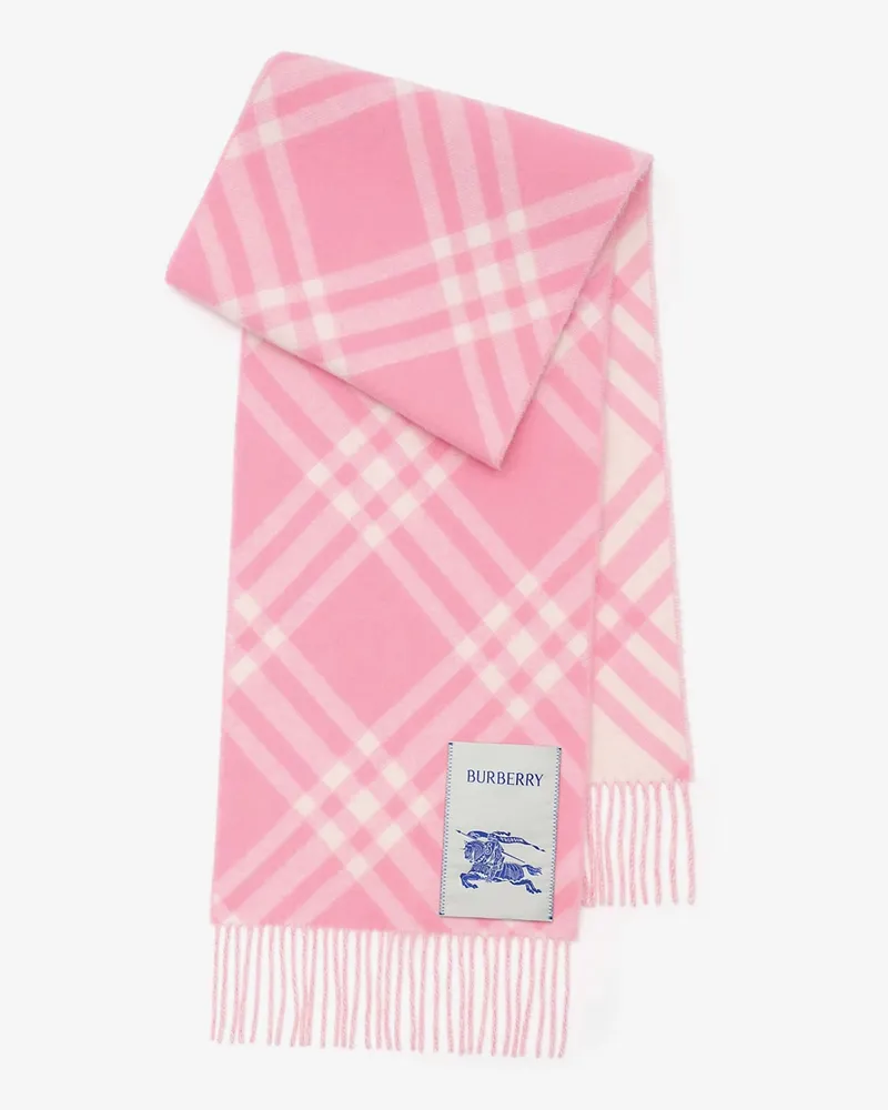 Burberry Tri Bar cashmere scarf -  - gender_Woman Pink