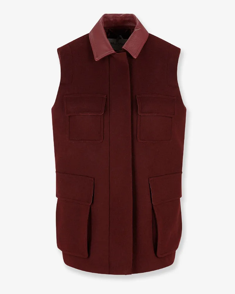 Max Mara Aeroso wool, alpaca and cashmere sleeveless coat -  - gender_Woman Red