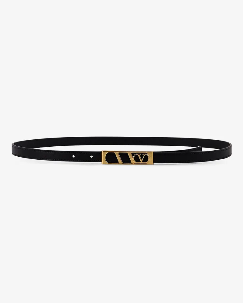 Valentino Garavani Vlogo leather belt -  - gender_Woman Black