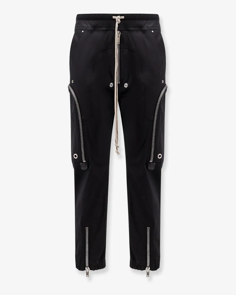 Rick Owens Bauhaus Cargo certified cotton trousers -  - gender_Man Black