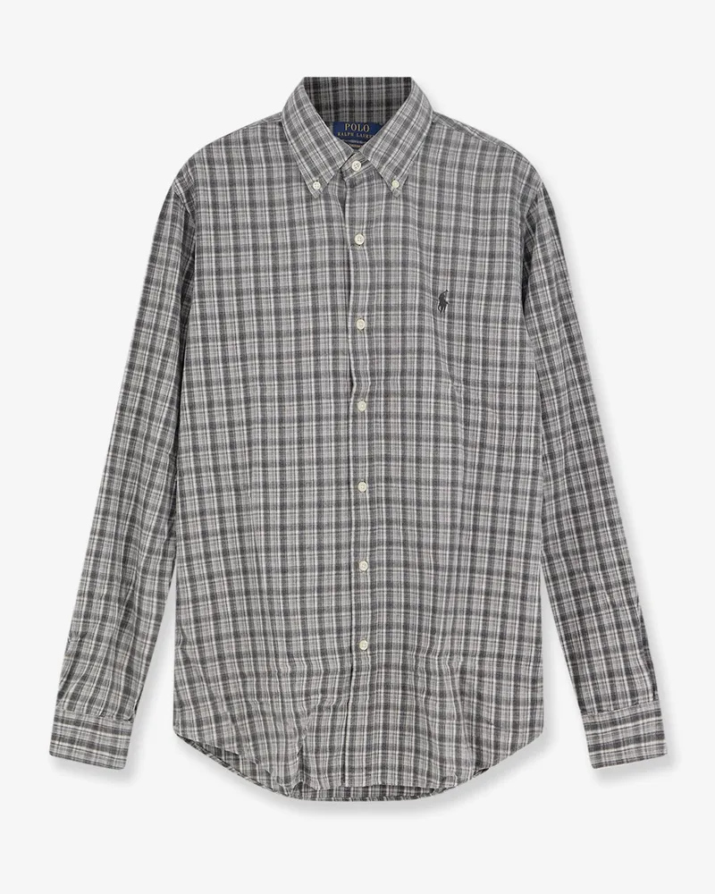 Ralph Lauren Custom Fit cotton shirt -  - gender_Man Grey
