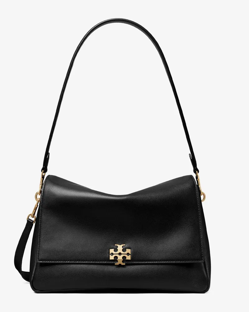 Tory Burch Charlie Leather Shoulder Bag -  - gender_Woman Black