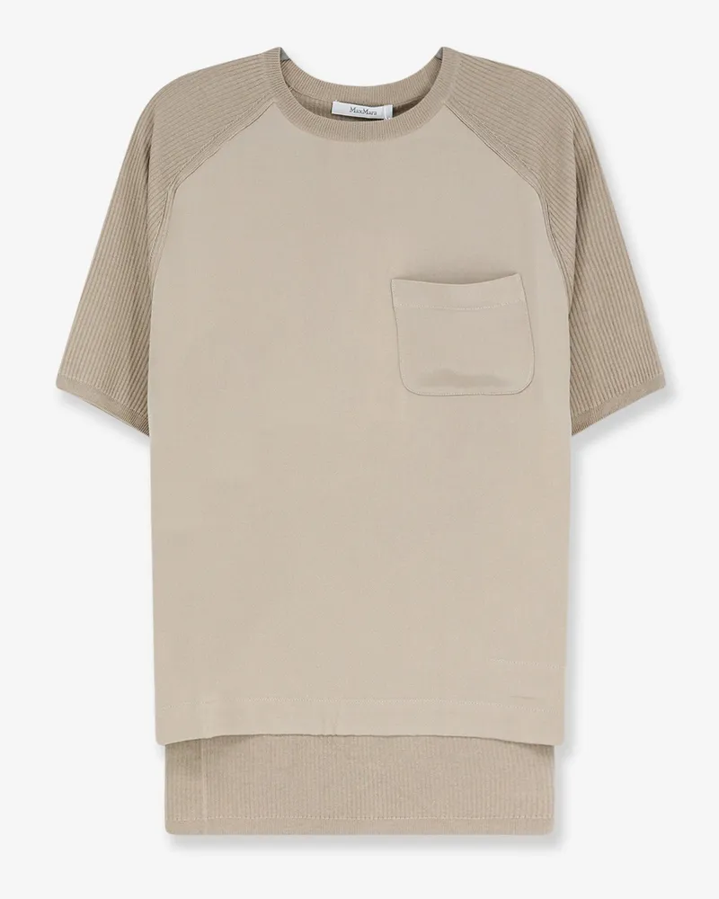 Max Mara Mxmgolfo silk and cashmere top -  - gender_Woman Beige