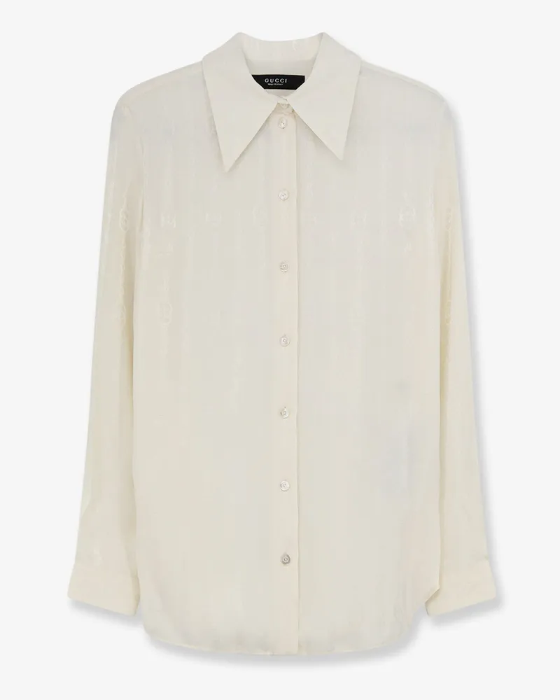 Gucci Silk shirt with iconic print -  - gender_Woman White
