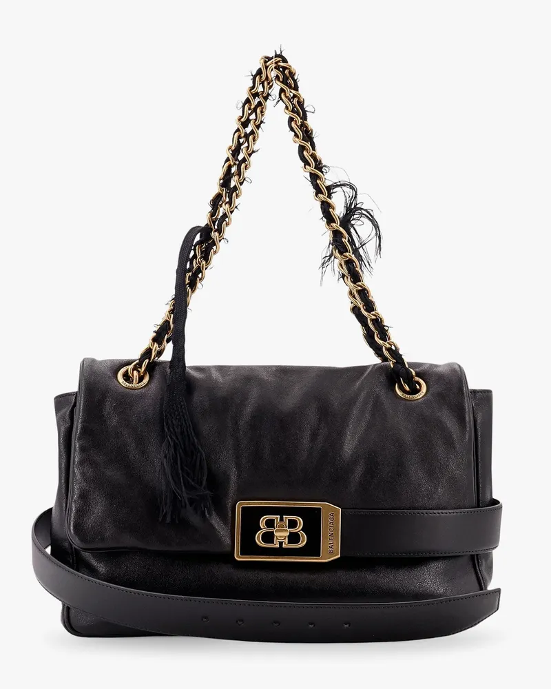 Balenciaga Modu flap leather shoulder bag -  - gender_Woman Black