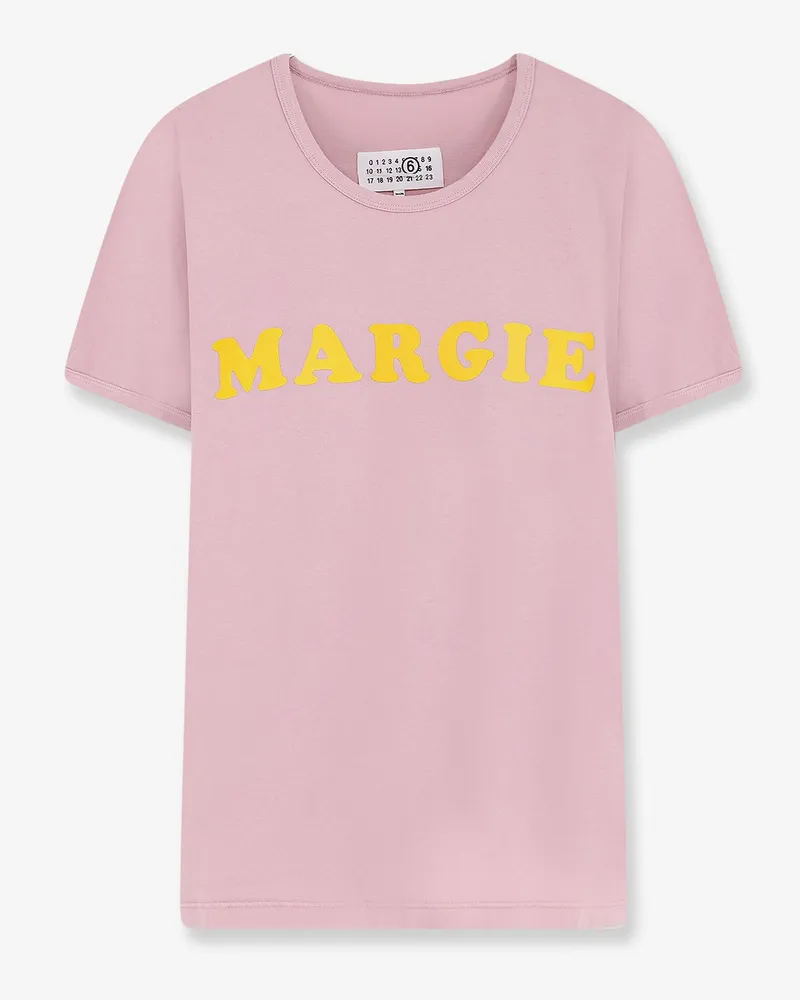 Maison Margiela Cotton t-shirt with print -  - gender_Woman Pink