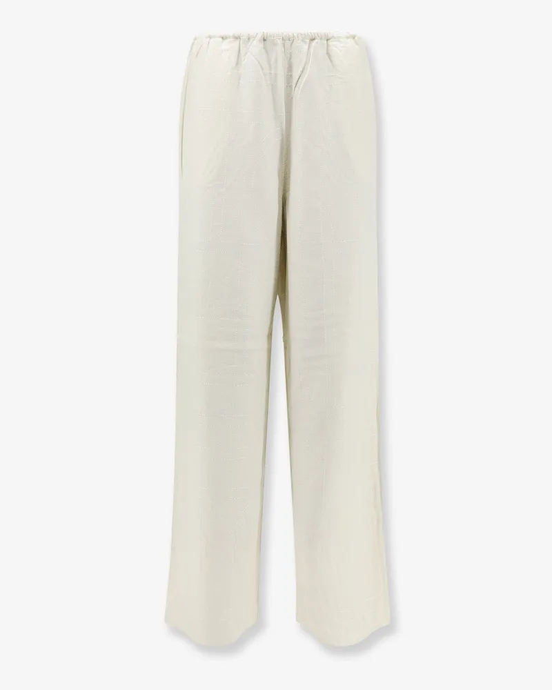 Totême Monogram flannel trousers -  - gender_Woman Beige