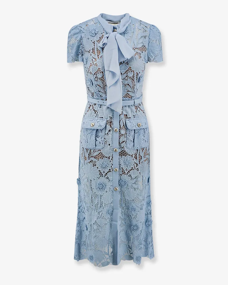 Self-Portrait Lace dress with belt -  - gender_Woman Blue