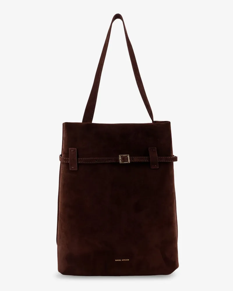 Manu Atelier Suede Tote Du Jour shoulder bag -  - gender_Woman Brown