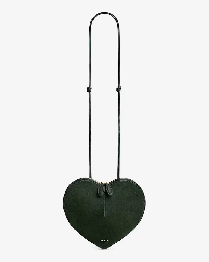 Alaïa Le Coeur suede crossbody bag -  - gender_Woman Green