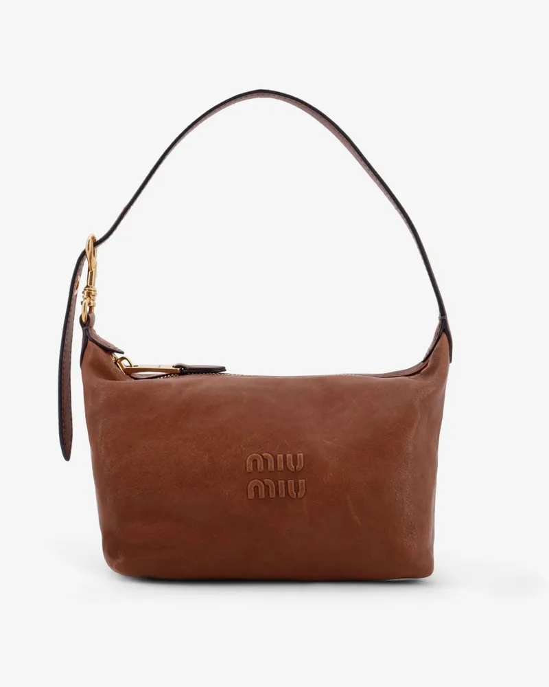 Miu Miu Pouch leather handbag -  - gender_Woman Brown