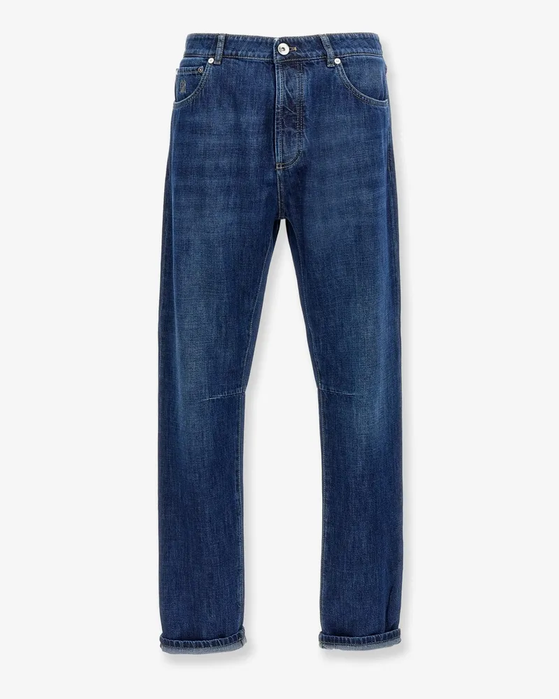 Brunello Cucinelli Leisure Fit cotton jeans -  - gender_Man Blue