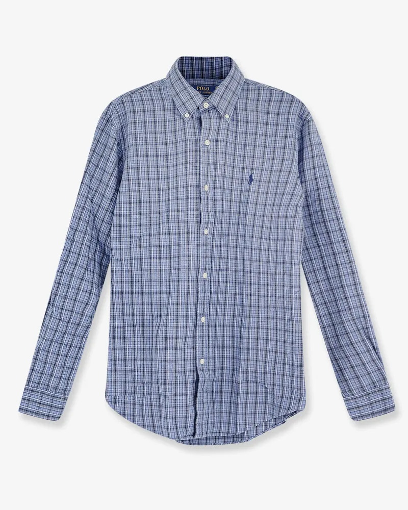 Ralph Lauren Custom Fit cotton shirt -  - gender_Man Blue