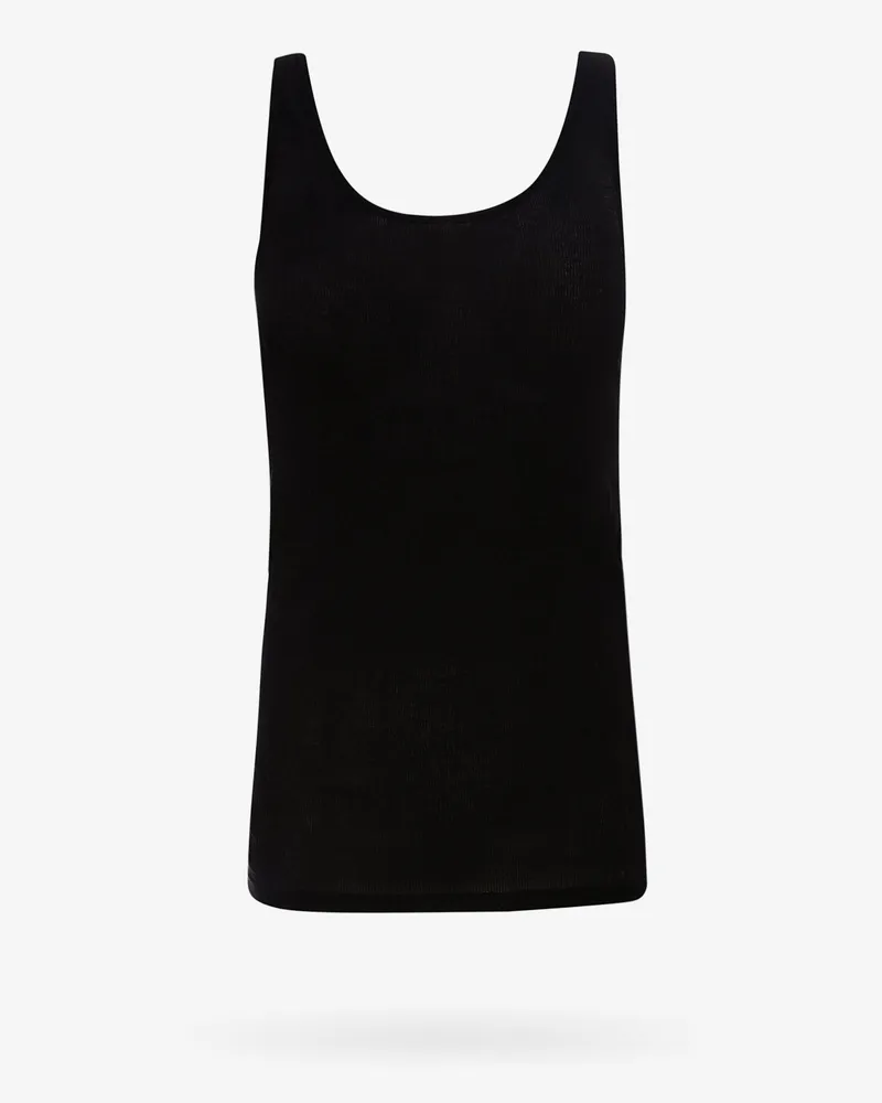 Saint Laurent Ribbed cotton and modal tank top -  - gender_Woman Black
