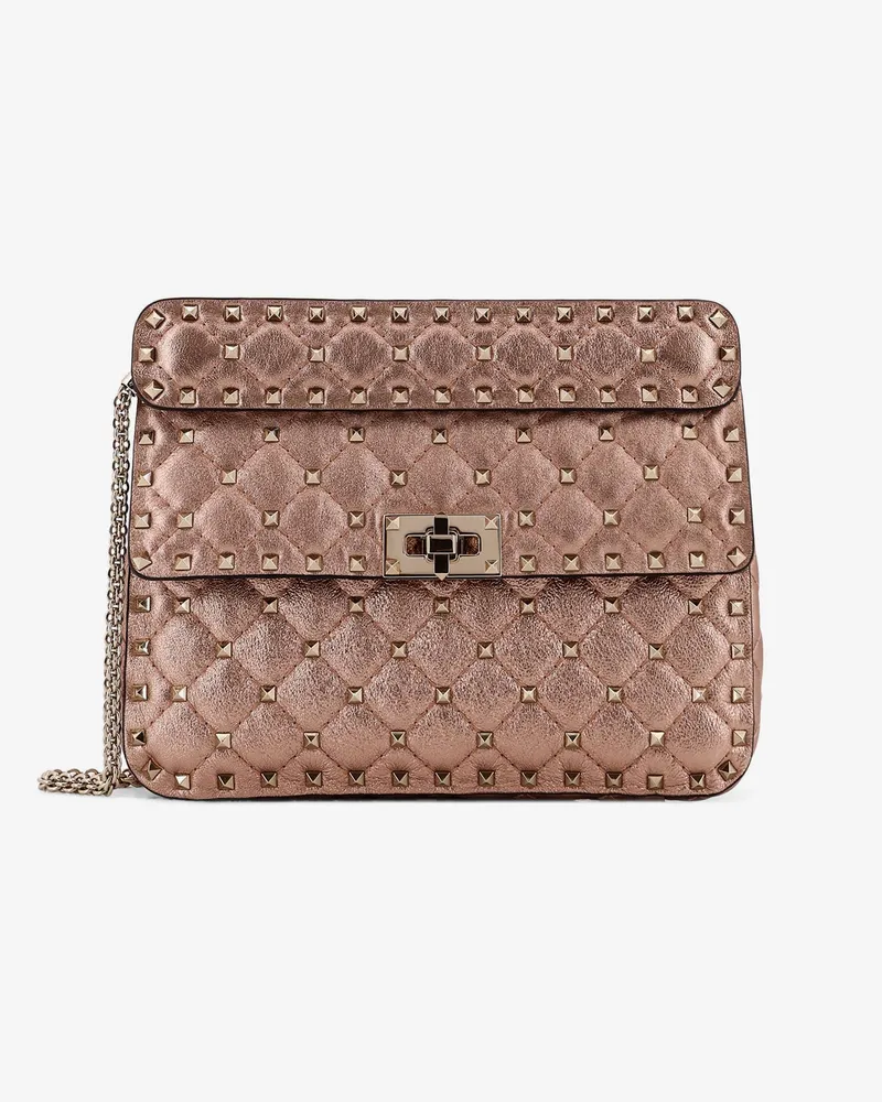 Valentino Garavani Laminated leather Rockstud Spike crossbody bag -  - gender_Woman Pink