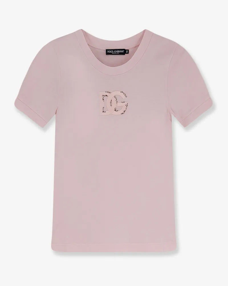 Dolce & Gabbana Cotton t-shirt with Logo -  - gender_Woman Pink