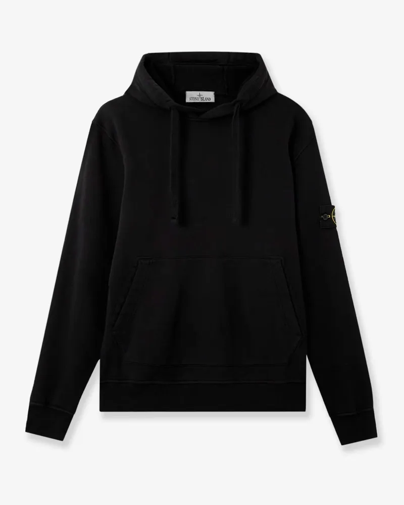 Stone Island Cotton sweatshirt with side logo patch -  - gender_Man Black