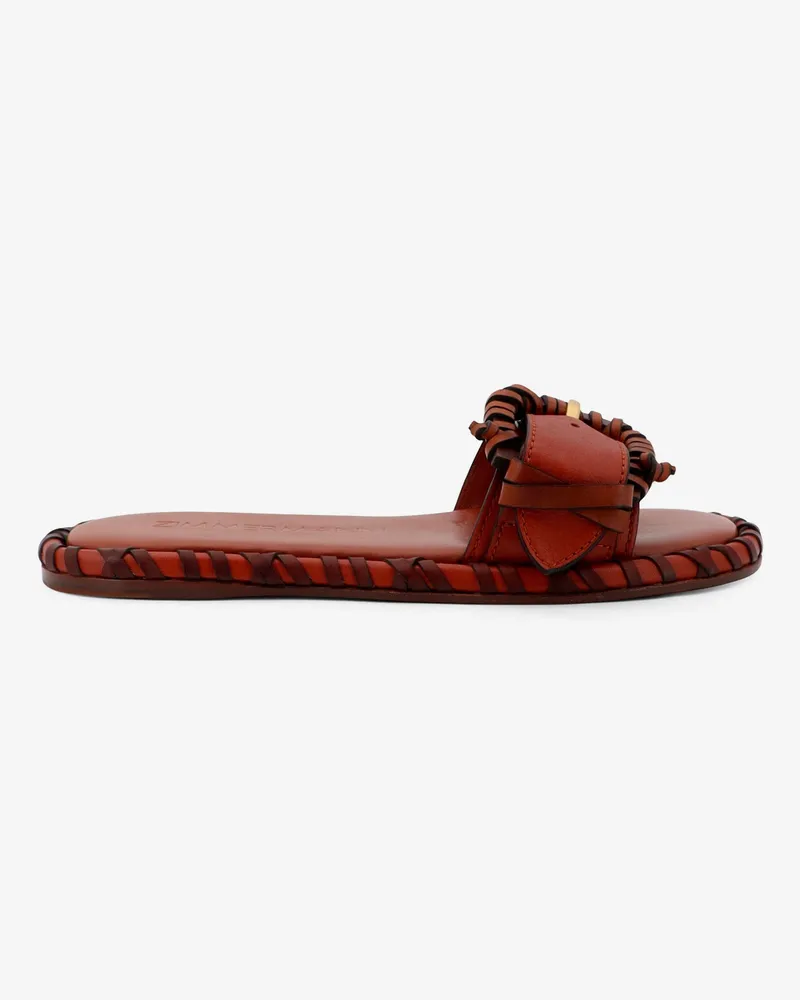 Zimmermann Alchemy leather sandals with woven details -  - gender_Woman Brown