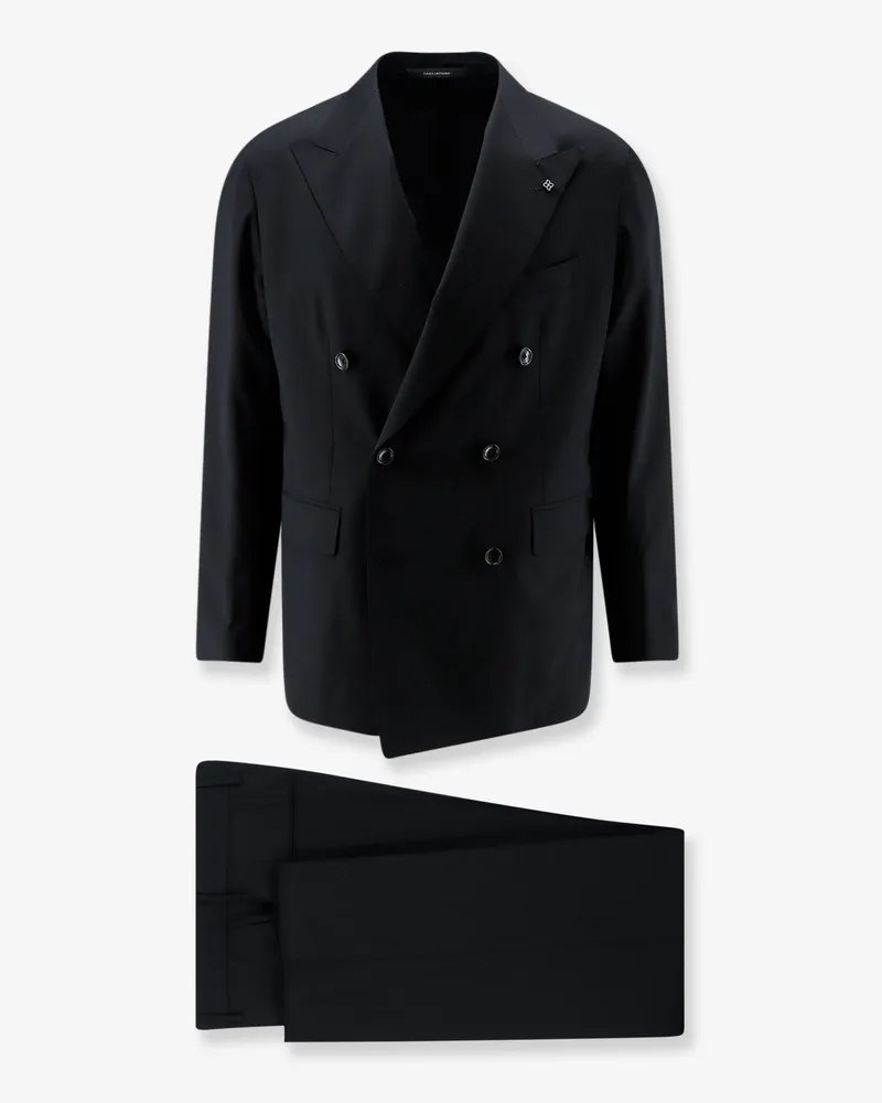 Tagliatore Double-breasted virgin wool suit -  - gender_Man Black