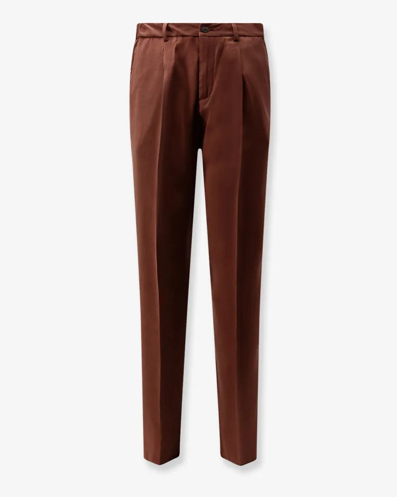 Hevò Torre Canne modal blend trousers -  - gender_Man Brown
