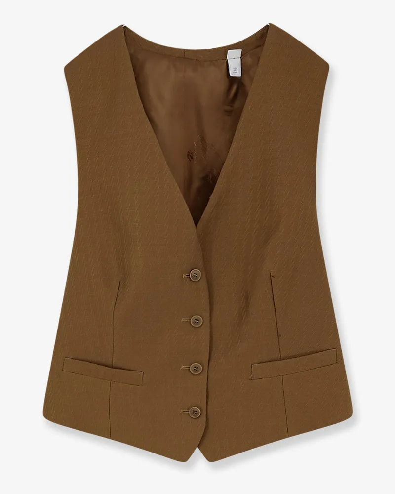 Burberry Warren wool and mohair vest -  - gender_Woman Brown