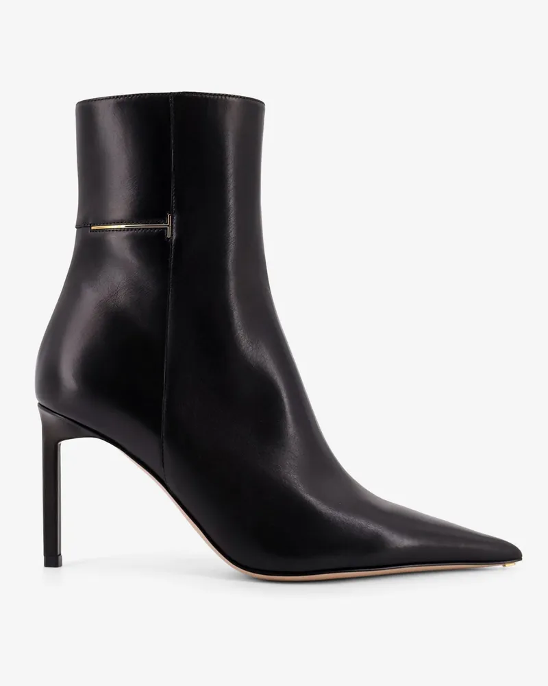 Tom Ford Leather ankle boots -  - gender_Woman Black