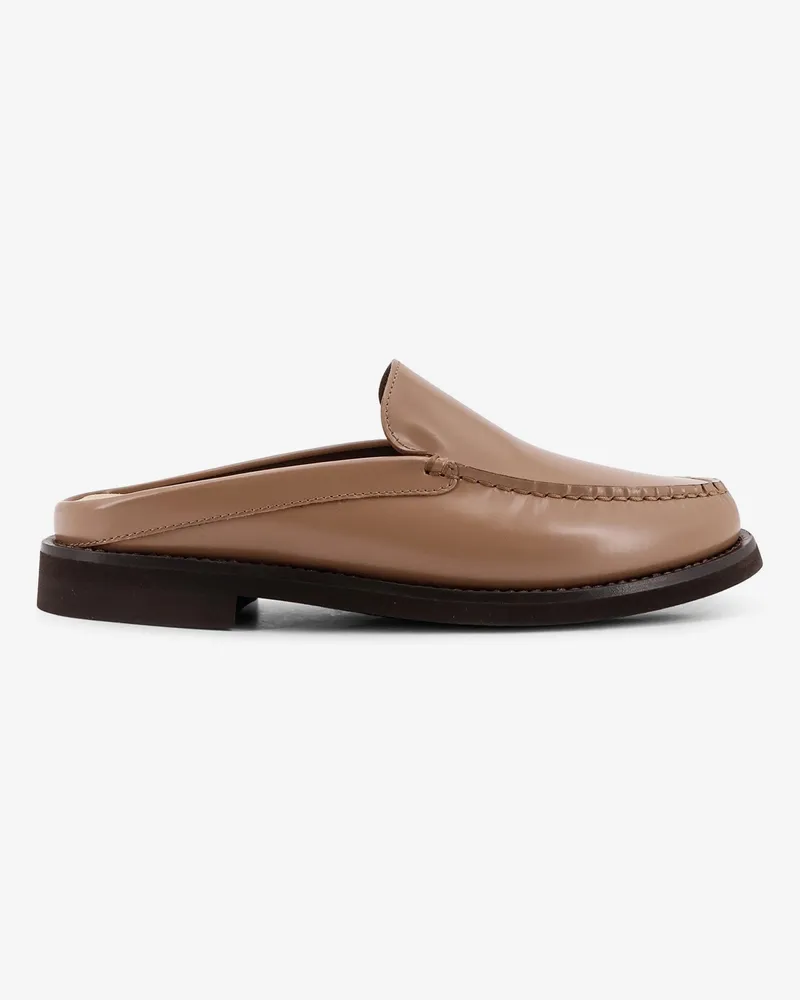 Brunello Cucinelli Leather sabot loafer -  - gender_Woman Beige
