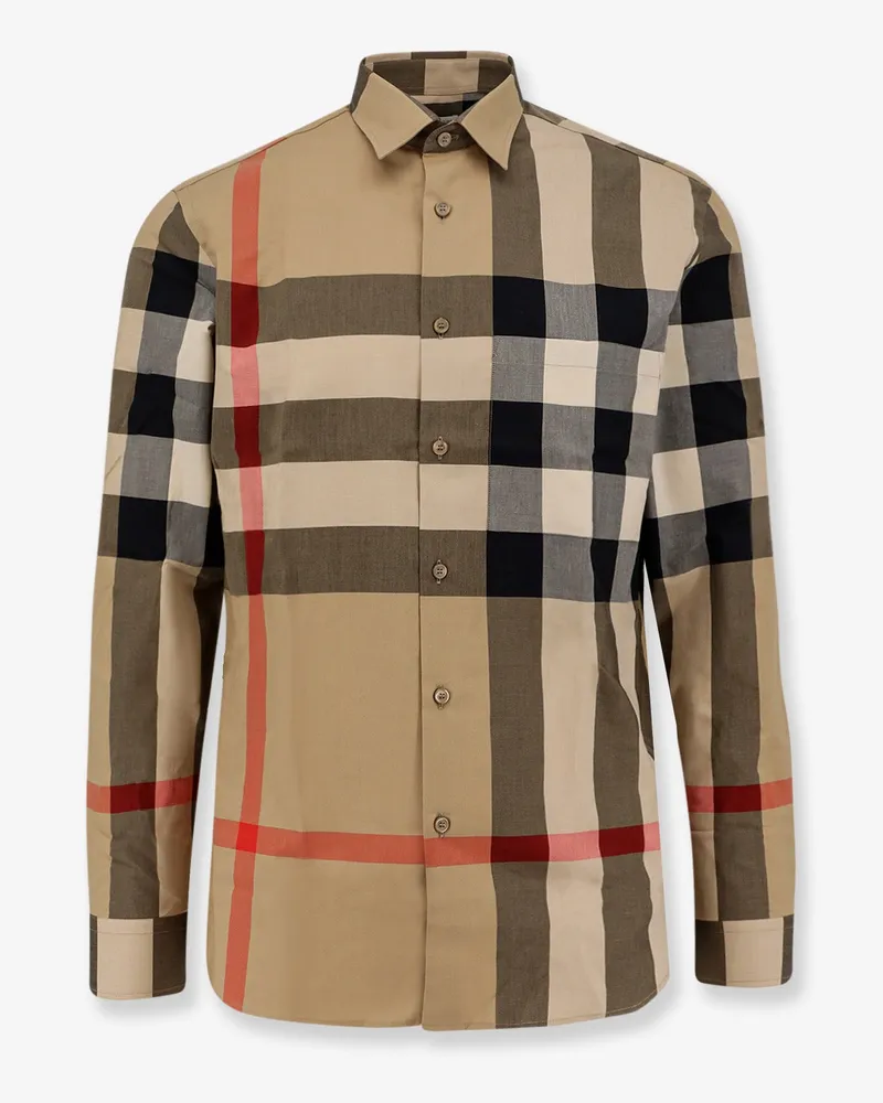 Burberry Summerton cotton shirt -  - gender_Man Beige