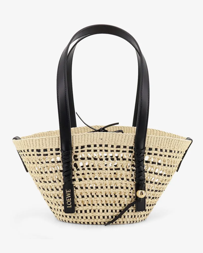 Loewe Paula's Ibiza -Braid Basket Small Iraca Palm Leaf Shoulder Bag -  - gender_Woman Beige