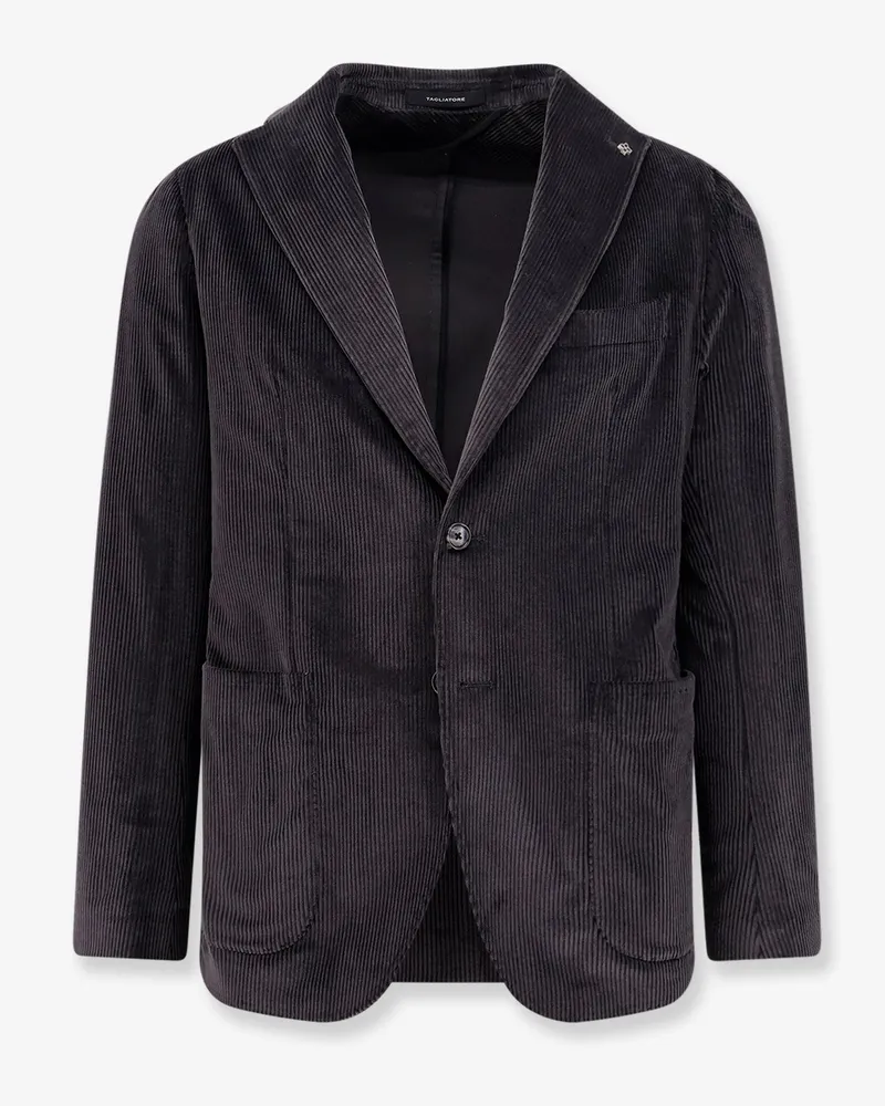 Tagliatore Single-breasted corduroy blazer -  - gender_Man Grey