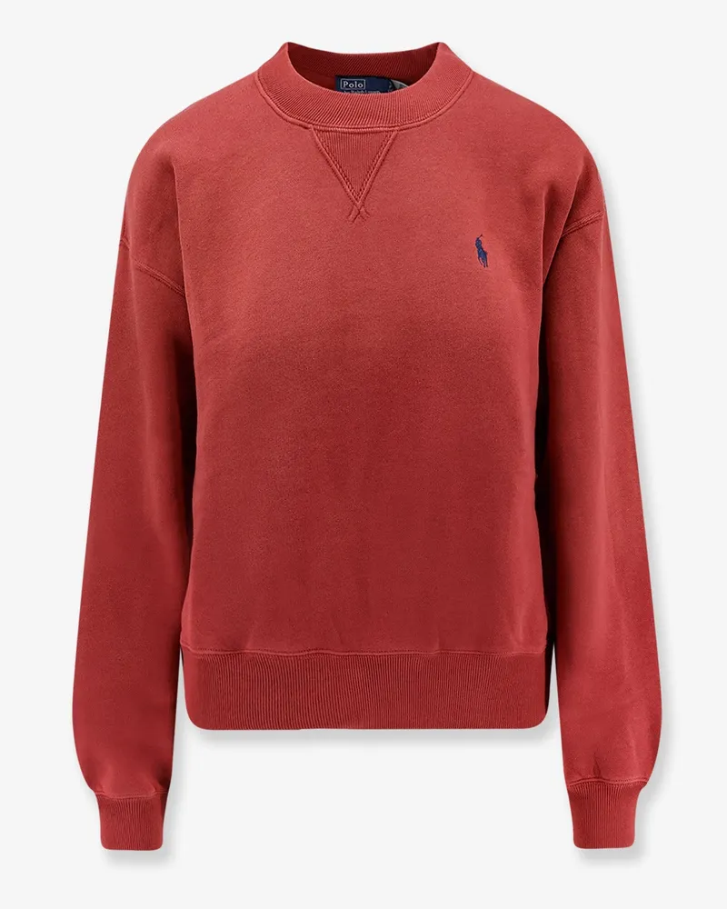 Ralph Lauren Cotton blend sweater with embroidered logo on the front -  - gender_Woman Red