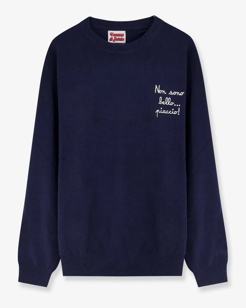 MC2 Saint Barth Heron Light sweater with Christmas Holiday embroidery -  - gender_Man Blue