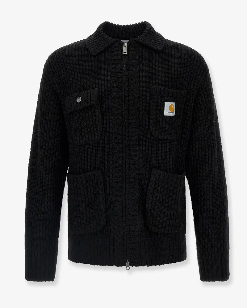 Carhartt WIP Chore Knit acrylic cardigan -  - gender_Man Black