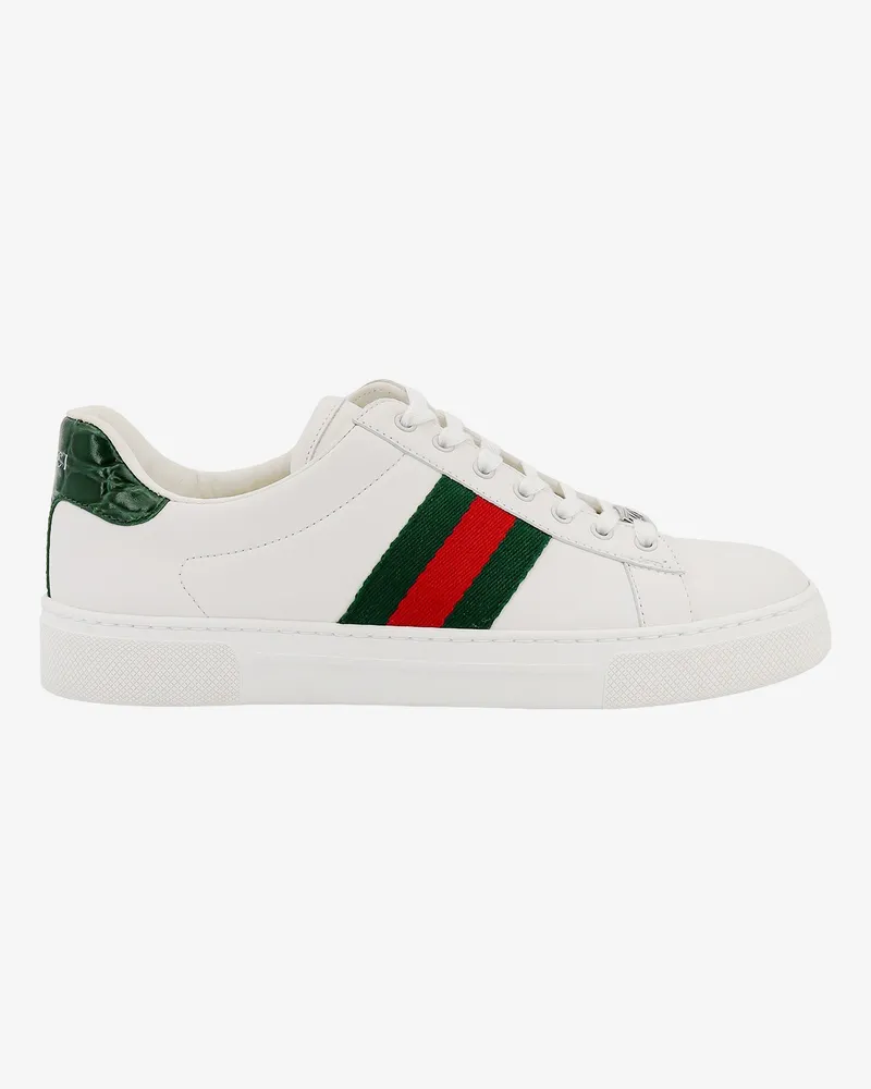Gucci Ace leather sneakers with side Web detail -  - gender_Woman White