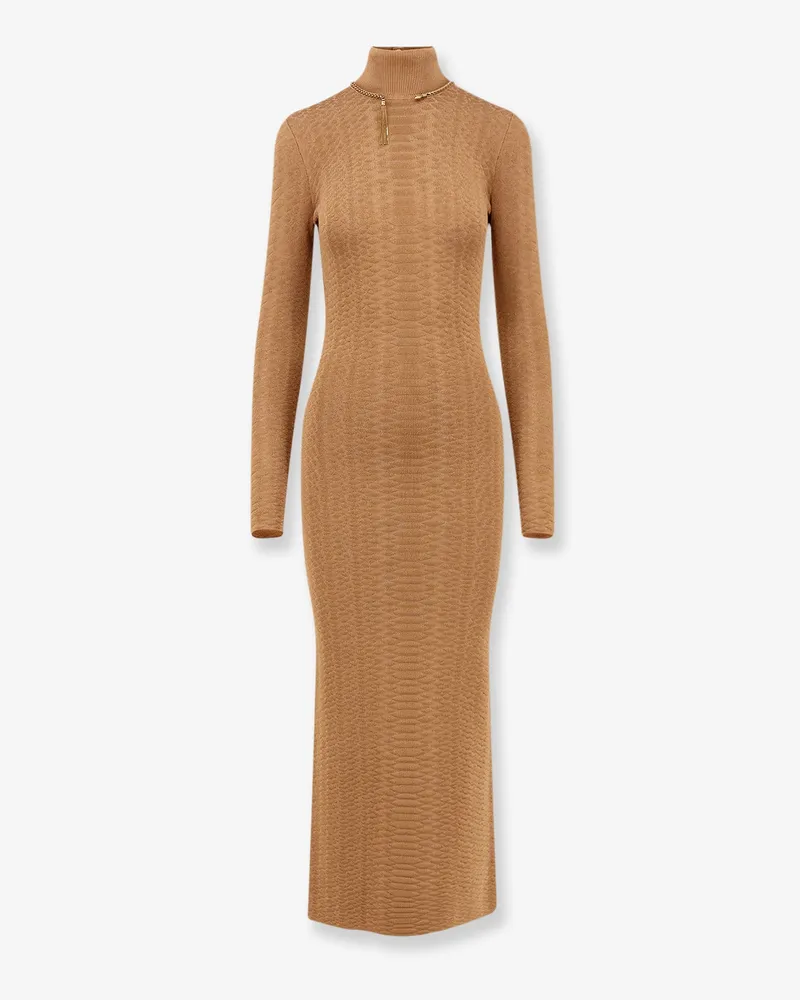 Elisabetta Franchi Knitted dress with Snake detail -  - gender_Woman Beige