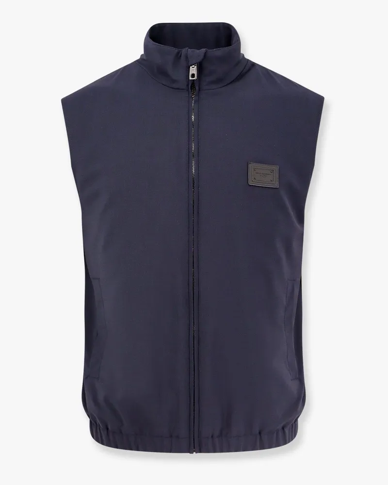 Dolce & Gabbana Wool blend sleeveless jacket -  - gender_Man Blue