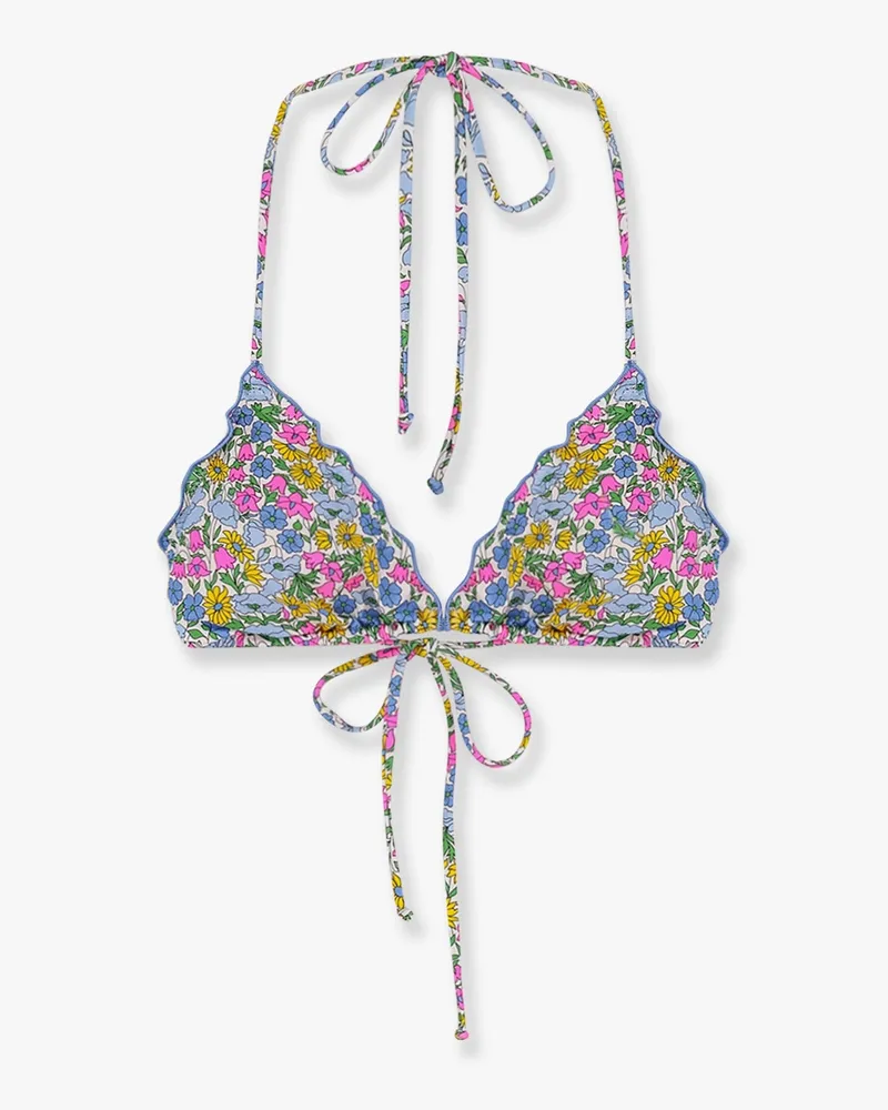 MC2 Saint Barth Sagittarius bikini top with poppy and daisy print -  - gender_Woman 
