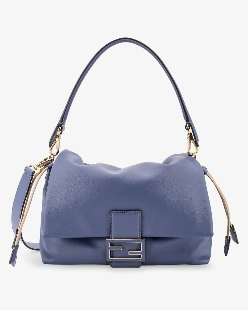 Fendi Mamma Baguette Small leather crossbody bag -  - gender_Woman Blue