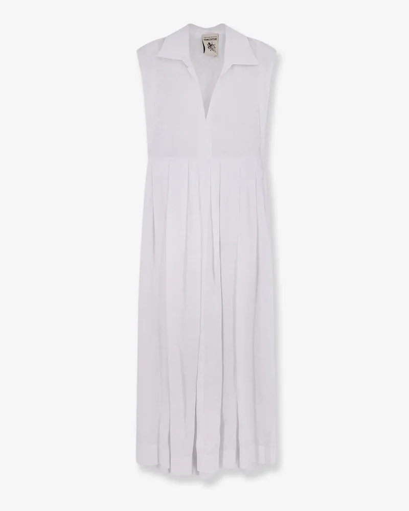 Semicouture Linen long dress -  - gender_Woman White
