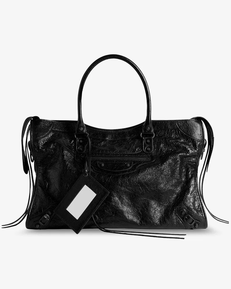 Balenciaga Le City Bag L leather handbag -  - gender_Man Black