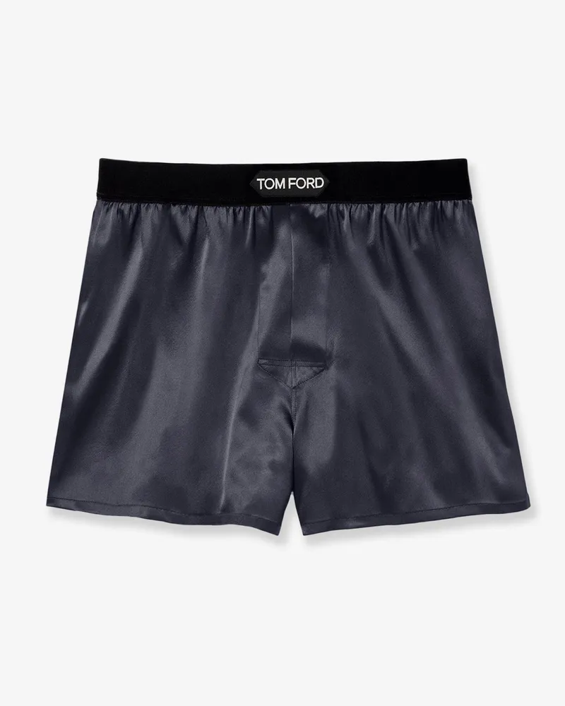Tom Ford Stretch silk boxer shorts -  - gender_Man Grey