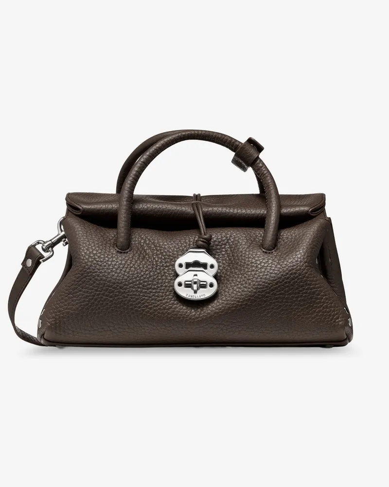 Zanellato Dotta® Small Hammered Leather crossbody bag -  - gender_Woman Grey