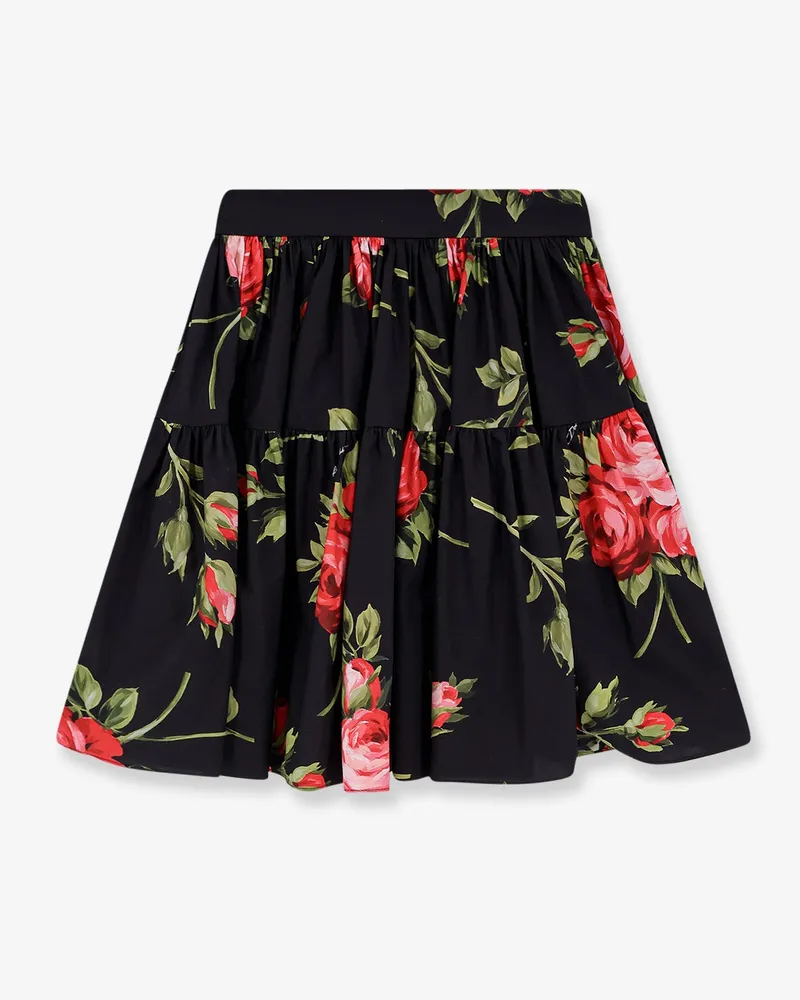 Dolce & Gabbana Cotton skirt with iconic print -  - gender_Woman Black